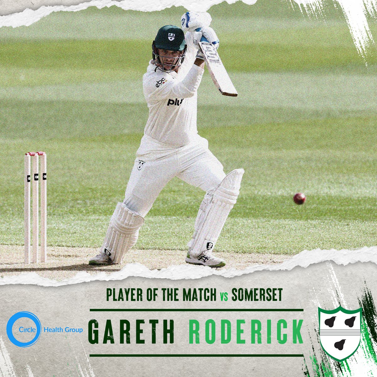 🏅 You voted Gareth Roderick as the @circlehealthgrp Player of the Match against Somerset 👏