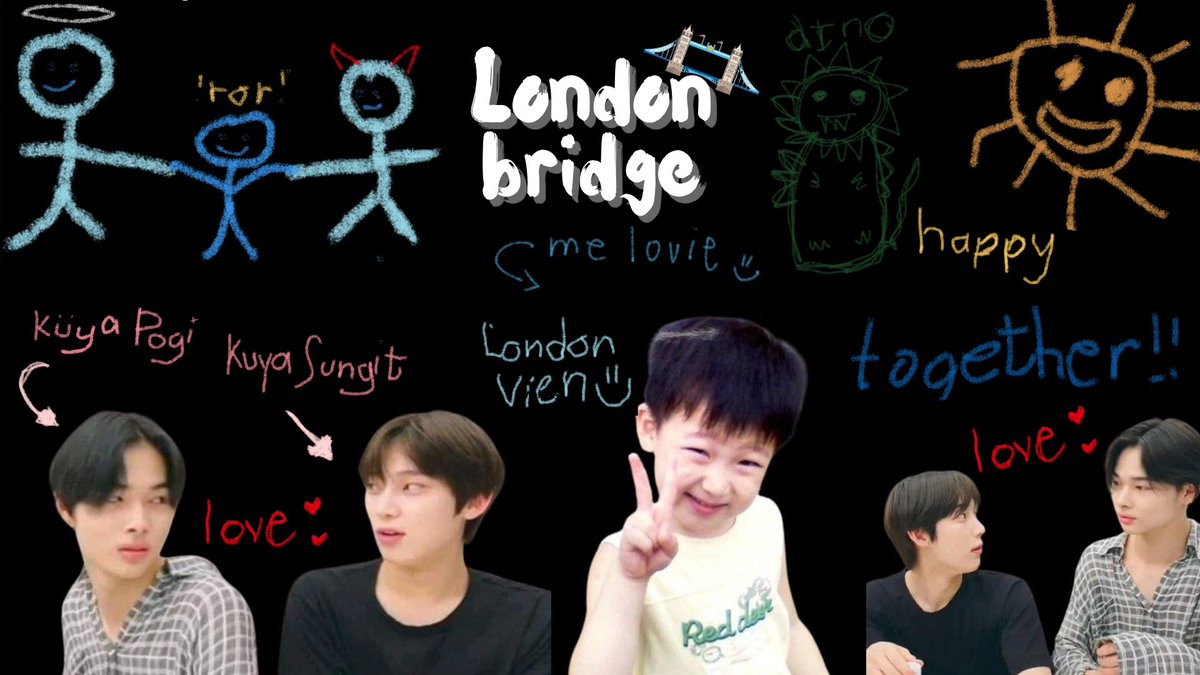 snkdior's tweet image. london bridge,
a #sunki few tweets au

join lovie — london vien, on his cute but a little too rough journey on his secret mission; kuya pogi and kuya sungit’s comeback!

— 🌉🦕