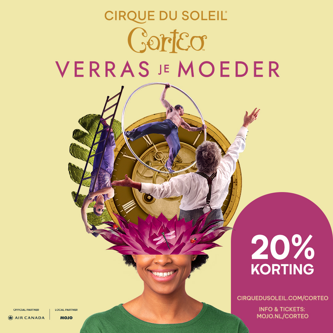 Verras je moeder met tickets voor @Cirque du Soleil CORTEO, 15 t/m 17 november in @rotterdamahoy!  Reserveer nu je tickets met 20% Moederdag korting via mojo.link/CorteoMoederda…  Deze actie loopt maar tot en met 12 mei, dus wacht niet te lang.
