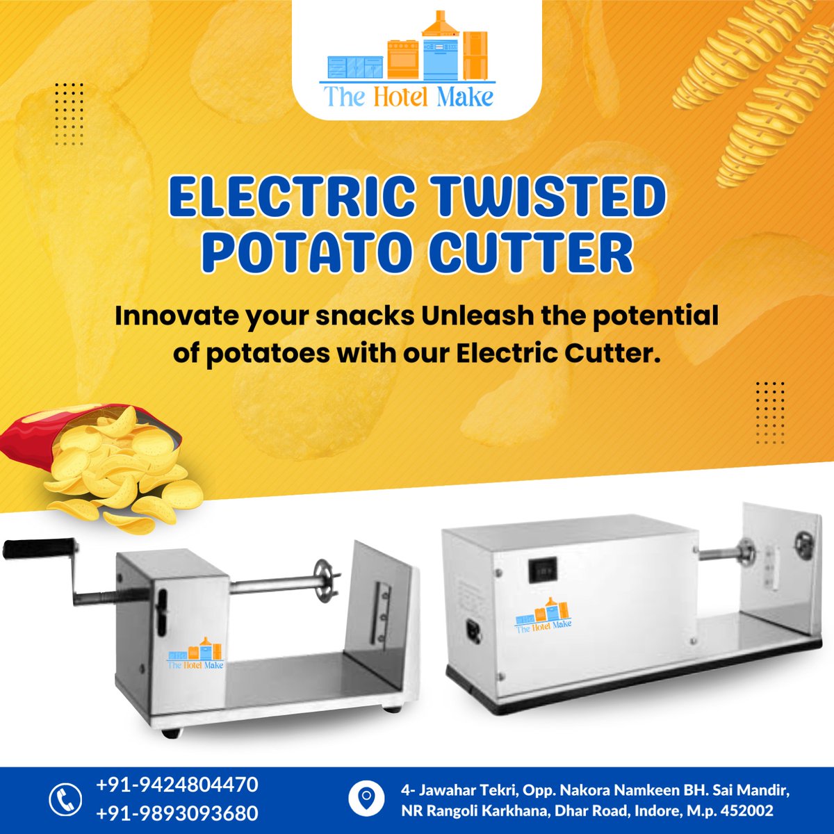 Slice, Spiral, Snack! Elevate your potato game with the Electric Twisted Potato Cutter.#TheHotelMake #TwistedPotatoMagic #SpiralSliceSavor
.
.
#PotatoPerfection #SnackTimeSensation #EasySpiralCutter #KitchenInnovation #SnackAttack #CreativeCooking #FoodieFinds #GourmetSnacks