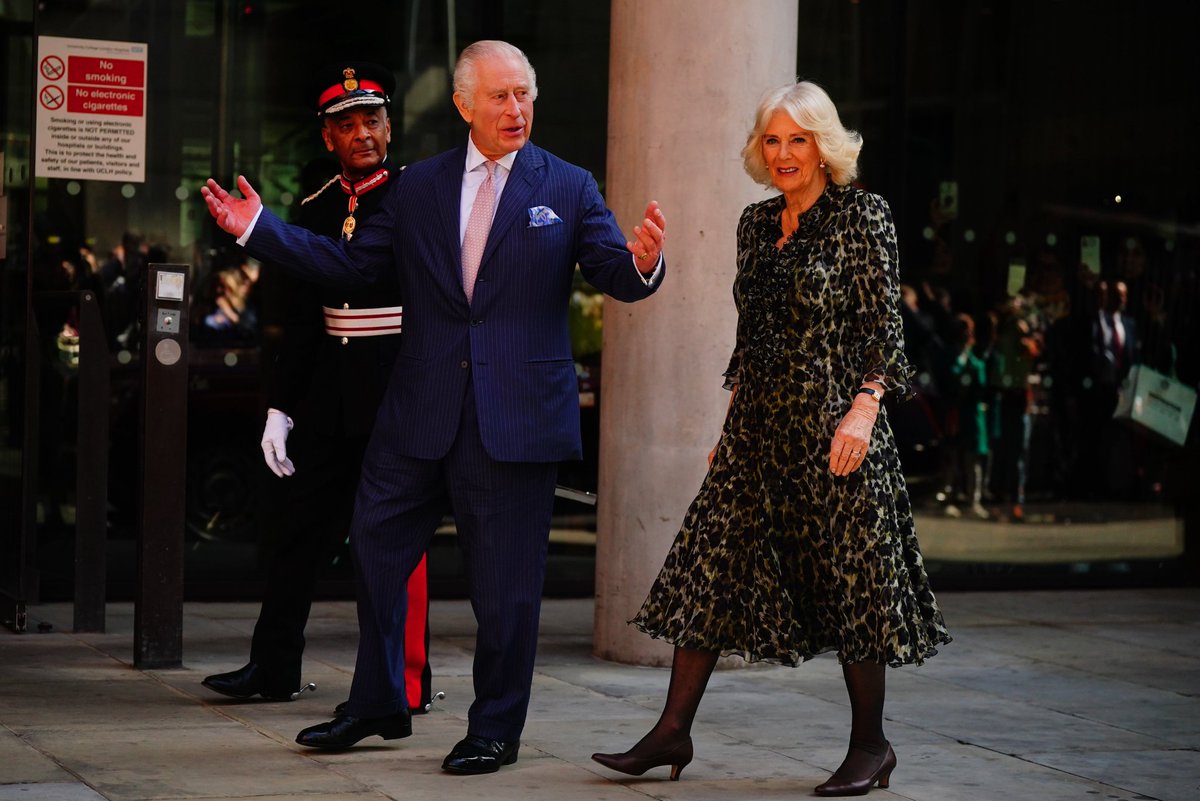 HM King Charles and HM Queen Camilla were accompanied on their visit to University College Hospital Macmillan Cancer Centre, London by the Lord-Lieutenant of Greater London, Sir Kenneth Olisa OBE