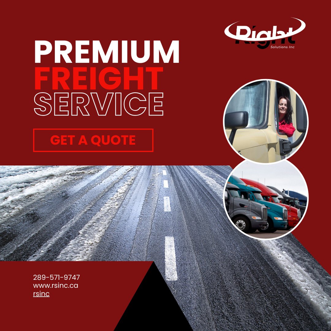 Experience premium freight services like never before with Right Solution INC.

Visit Wesite ➡️ zurl.co/XVQU
Phone: 289-571-9747
E-mail: Brokerage@rsinc.ca

#FreightForwarding #PremiumServices #LogisticsSolutions #SupplyChainOptimization #SupplyChain