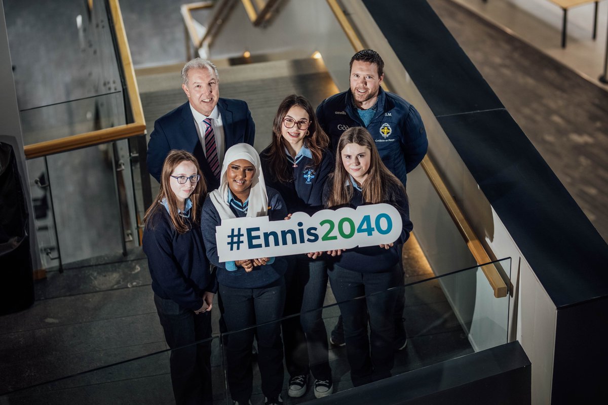 Congratulations to the Transition Year students from Rice College who presented their vision for Ennis in 2040 at Clare County Council last week! 
See the link below for more information on their research & findings.
ennis2040.ie/.../rice-colle…
 #YourFuture #YourEnnis #Futureproofing