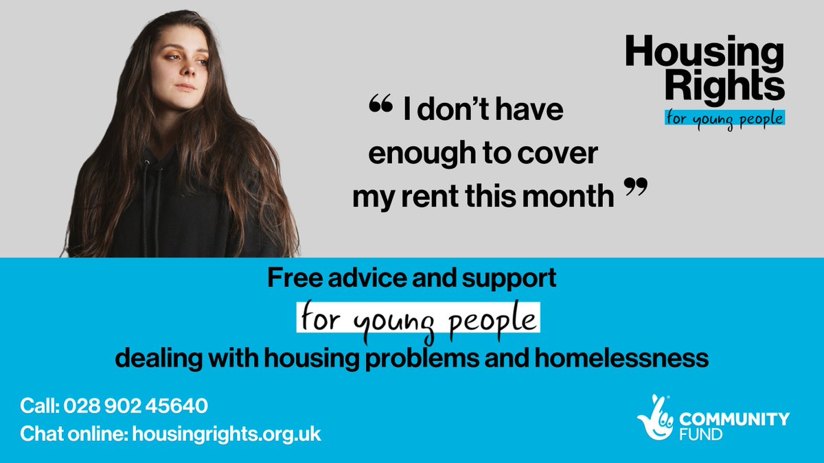 Are you, or someone you support, 25 years old or younger? Housing Rights for Young People can help if you are struggling with housing problems or facing homelessness. Our dedicated Young People team will make sure you get help. ☎️028 9024 5640 💻housingrights.org.uk/contact-us/get…