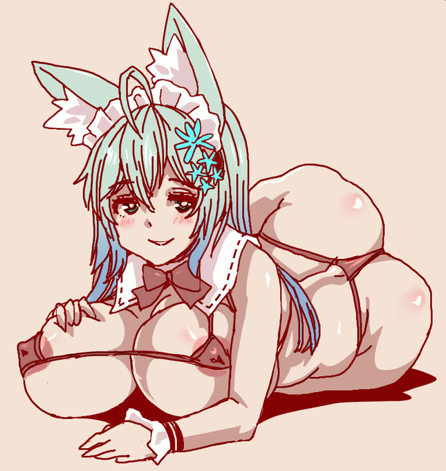 ふとんさんのVRCのアバター!えっちだね!
(※自分が勝手にえっちな格好をさせただけです) 