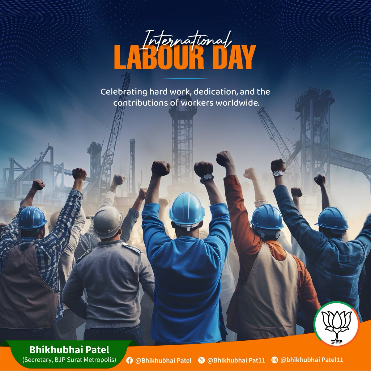 Today, we honor the hard work, dedication, and invaluable contributions of workers worldwide. Here's to building a future where every individual's efforts are recognized and valued.

International Labour Day!

#labourday #workersrights #solidarity #fairwages #bhikhubhaipatel