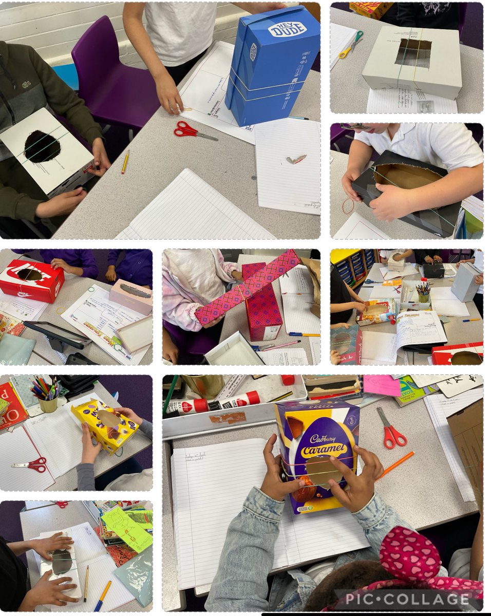 Year 4 are having a great afternoon using cardboard boxes and elastic bands to create a guitar to explore the concept of pitch. I wonder if the rest of the school can hear the different sounds that we are making. ⁦@the_atlp⁩