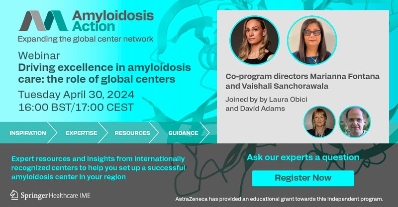 Join us today! Get ready to learn about how you can set up a center for patients with amyloidosis to change their future. Our webinar about the role of global centers for amyloidosis patients starts today at 4pm BST/5pm CEST. Register for free …center-hub.ime.springerhealthcare.com/register/