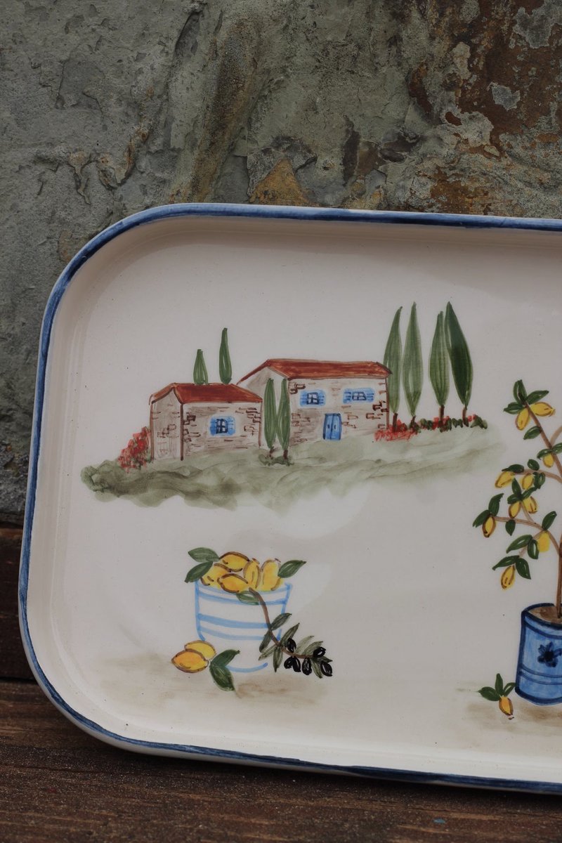 Elevate your space with this unique, one-of-a-kind handmade ceramic tray! 🎨 Rustic charm, serene cottages, and zesty lemons included! 🌿🍋 And guess what? It's 25% off for all your gifting adventures! 🎁 Hurry, these treasures won't last long! sofceramics.etsy.com/listing/171985… #OneOfAKind
