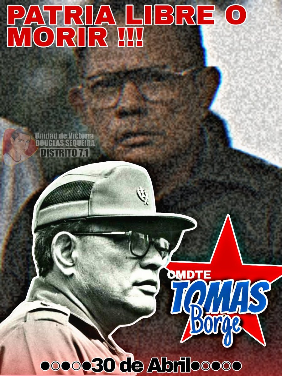 12 años han transcurrido desde que el Comandante Tomas Borge pasó a la inmortalidad,  dejando un legado intachable de valentía y de amor por la Revolución.🟥⬛️

Siempre fiel a nuestra consigna de patria libre o Morir!!! 

#ManaguaSandinista 🔵⚪️🔵
#SoberaniayDigniadNacional