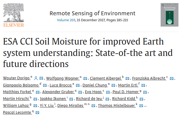 Our 2017 @esaclimate CCI Soil Moisture paper has passed the magical number of 1000 citations on #googlescholar. Many improvements since then but still alive and kickin' !
@CLIMERS_GEO @CAlbergel @lucabrocca @MatthiasForkel and many others. 
sciencedirect.com/science/articl…