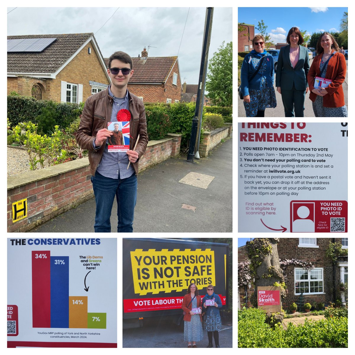 Leafleting for @Dskaith in Thirsk and Bedale and helping out in York @RachelReevesMP