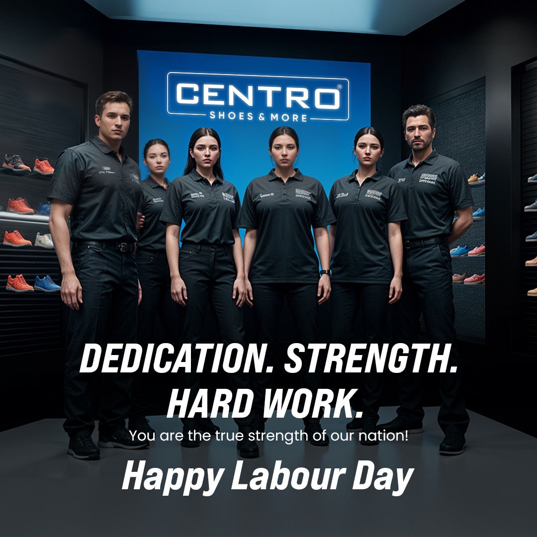 This Labor Day, let's salute the backbone of our nation—the hardworking workforce. Your dedication fuels our progress. Happy Labor Day! 

#centroshoesindia #centroshoes #centro #LabourDay #May1 #happylaborday #WorkersRights #labourdaymay2024 #labourday #internationallabourday