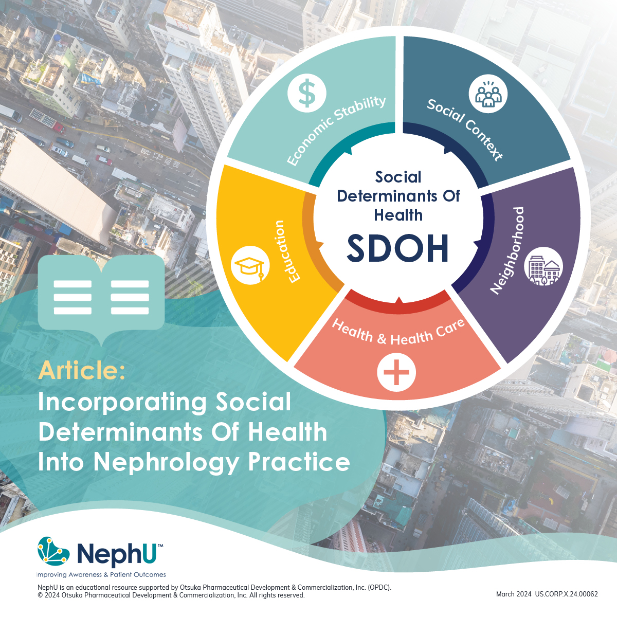 NephU's recent article, 'Incorporating Social Determinants Of Health Into Nephrology Practice,' dives into the association between social determinants and CKD patient outcomes. Read now! go.nephu.org/MCQr #SocialDeterminants #KidneyHealth #Nephrology #SDOH