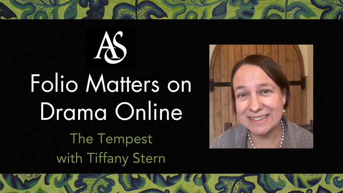 Join Tiffany Stern as she discusses whether or not Miranda’s speech in the First Folio text of The Tempest has been misattributed. Check out her video, plus 7 more Folio Matters videos from @Ardenpublisher 4th Series Editors on Drama Online: bit.ly/3Q6I8Dv