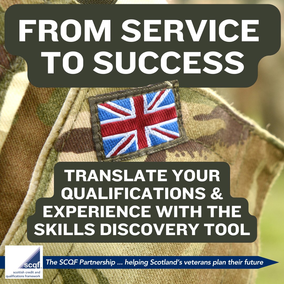 🤷‍♂️Confused about how Armed Forces qualifications equate to Scotland’s qualifications? Try the Skills Discovery Tool. Visit scqf.org.uk/support/suppor… to find out more. #navy #RAF #army