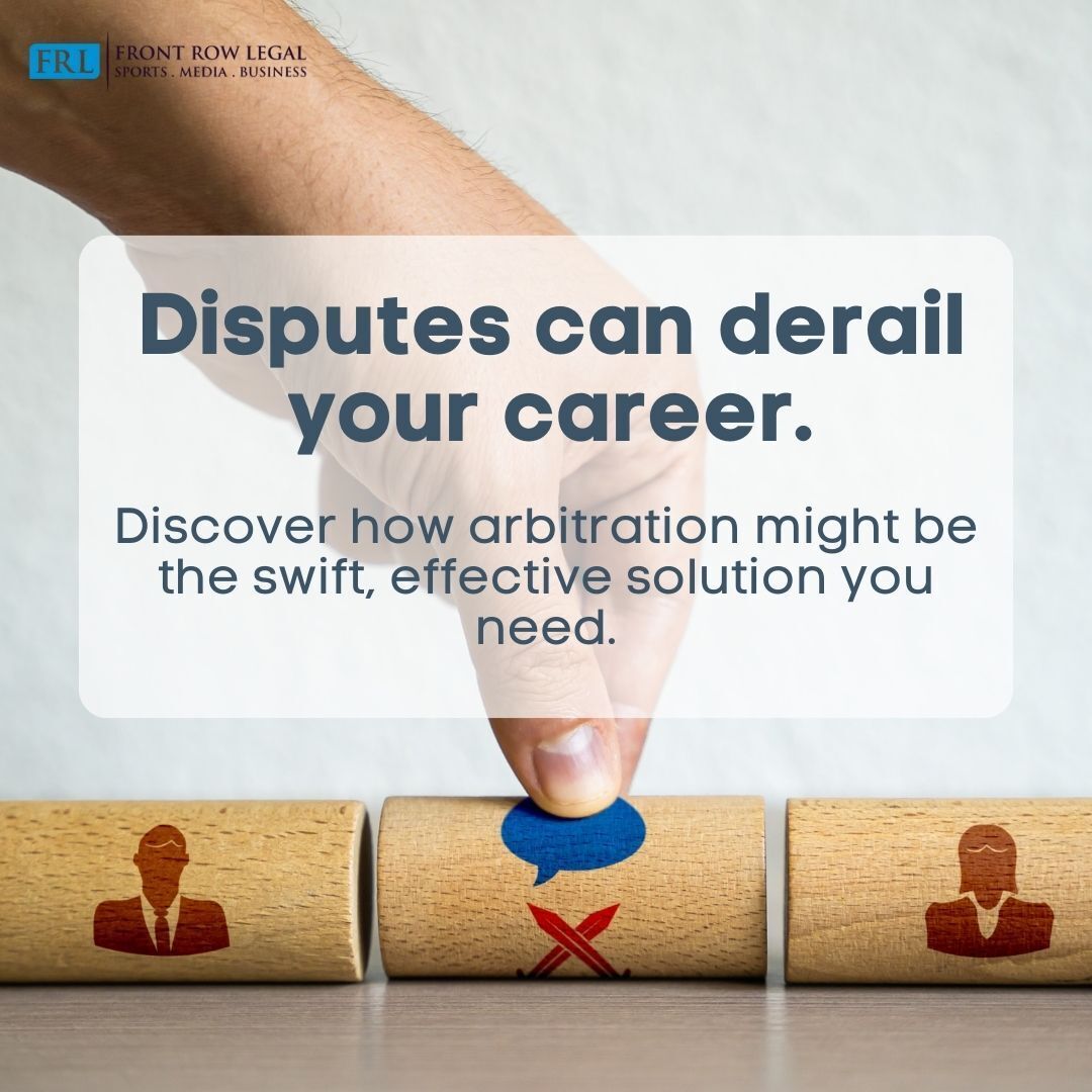 Disputes can derail careers. Discover how arbitration offers a swift, effective solution with Front Row Legal.⚖️#FrontRowLegal #BoutiqueFirm #LawFirm #LegalAdvice #LegalSupport #SportsLaw #MediaLaw #BusinessLaw