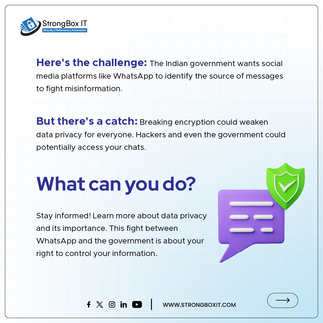 WhatsApp's encryption battle with India heats up! 📢 The messaging giant threatens to exit the country if forced to compromise on privacy. 

strongboxit.com

#cybersecurity #whatsapp #indiangovernment #india #encryption 

Read full article: [timesnownews.com/technology-sci…]