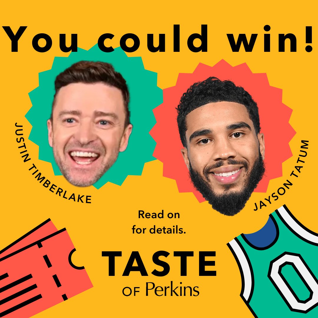 Win tickets to see @JTimberlake or a @JayTatum0 jersey in this year's #TasteOfPerkins auction! 🍀🎤 Join us this Thursday, May 2nd — it's a magical, immersive experience like no other in Boston. ✨ Secure your spot today: Perkins.org/Taste