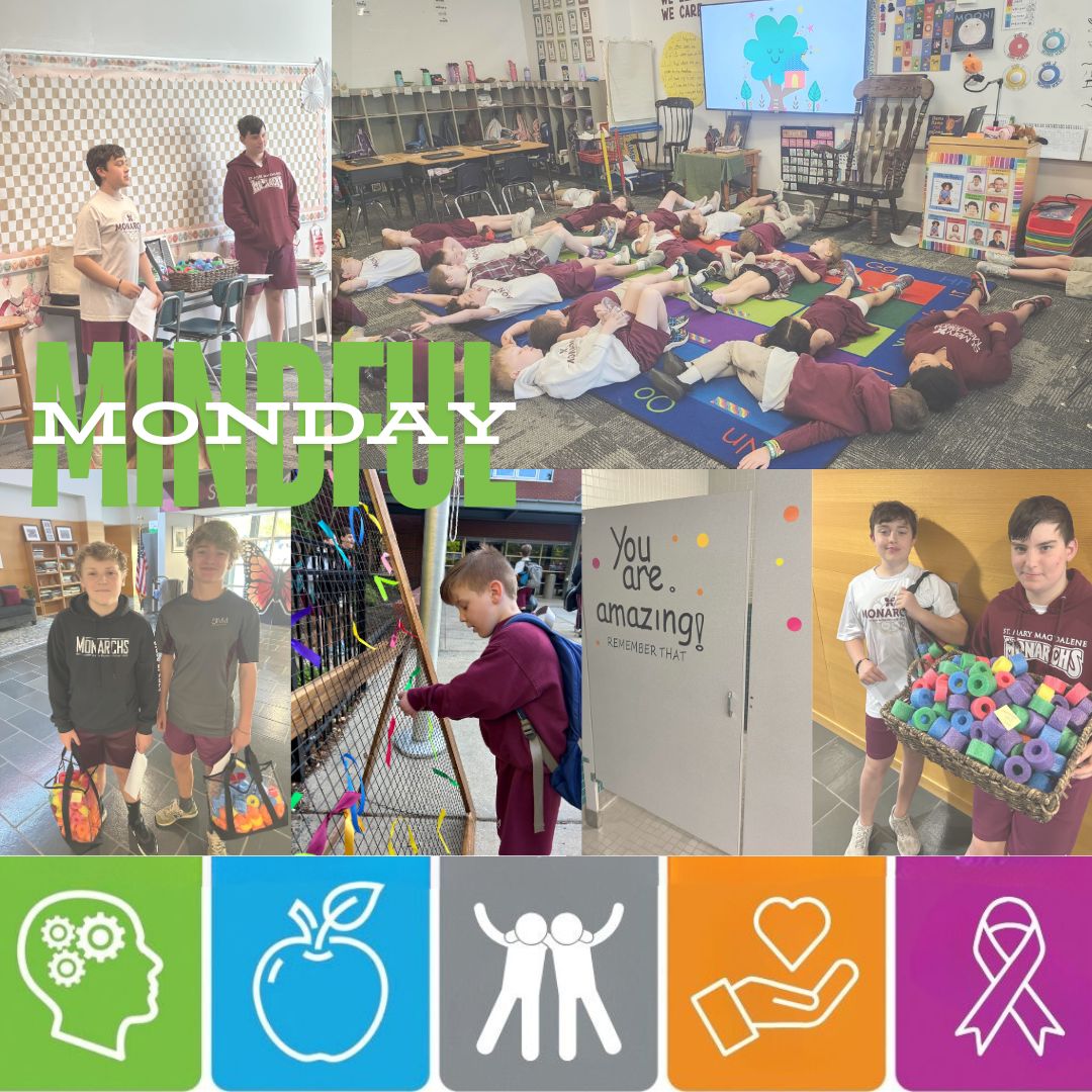 Yesterday was Mindful Monday! 💚 Positive self talk, prayer, relaxation, and having tools/strategies available when feeling sad or stressed are all keys to being mindful of your feelings. #monarchnation #healthyminds #healthybodies