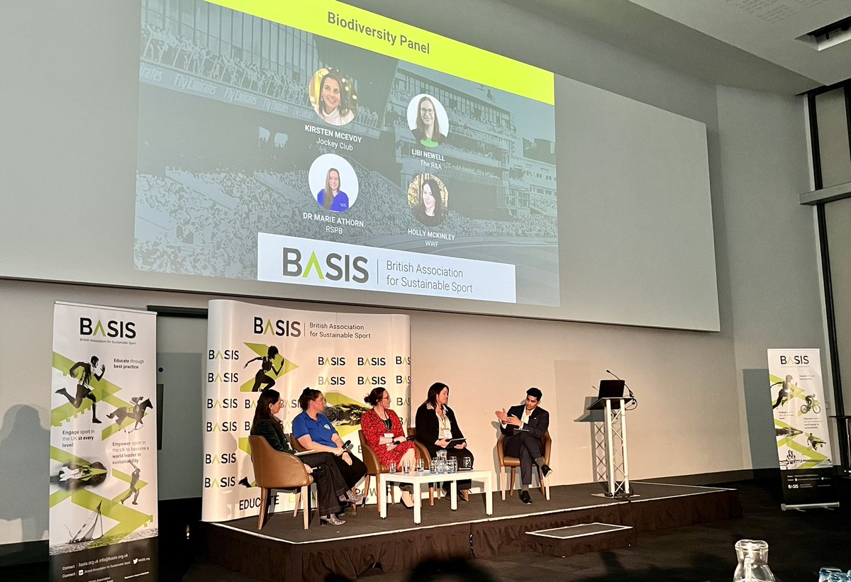 ‘We all depend on the natural world, we are depleting it, but sport can play a special role in protecting and restoring it’ 

Powerful and inspiring biodiversity session with @wwf_uk and @Natures_Voice , who joined @TheJockeyClub and @RandA, at the #BASISConference