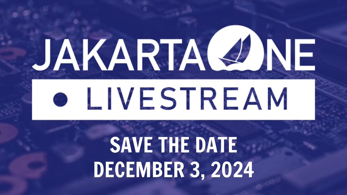 The JakartaOne Livestream is taking place virtually on December 3rd, 2024 so you can join in from wherever you are. Learn more about how you can participate here: hubs.la/Q02spbS10 #CloudNative @JakartaOneConf @JakartaEE