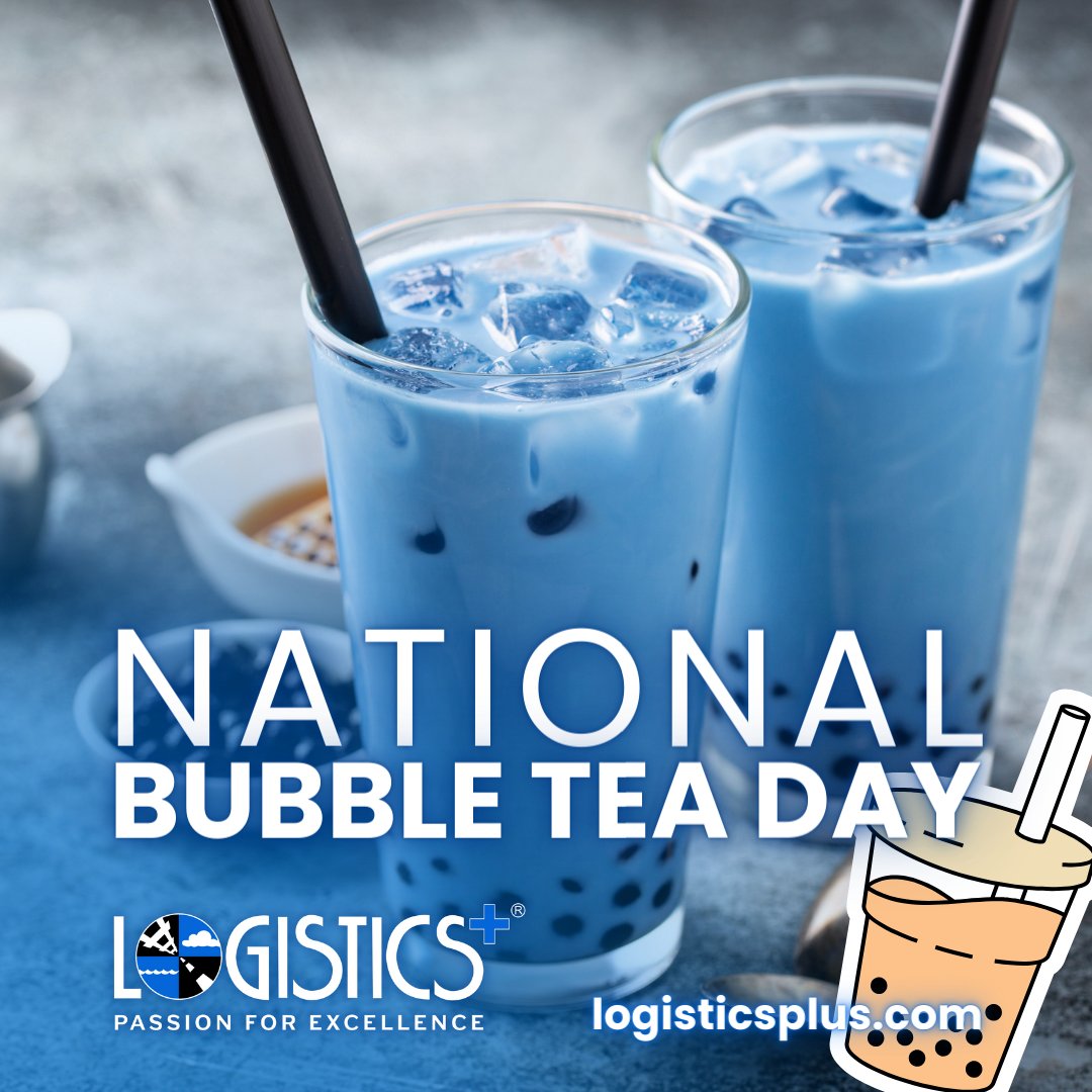 Happy National Bubble Tea Day! 🎉 Let's celebrate with a burst of flavor and those delightful tapioca pearls. Sip, smile, and share the love for this beloved drink! #BubbleTeaDay #SipSipHooray 🥤✨ logisticsplus.com