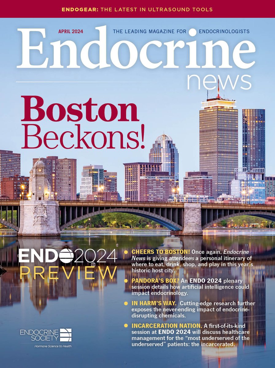 Are you excited about #ENDO2024 in Boston yet? In case you need a helpful nudge, take a look at some highlights of our host city featured in this month's issue: endocrinenews.endocrine.org/cheers-to-bost…