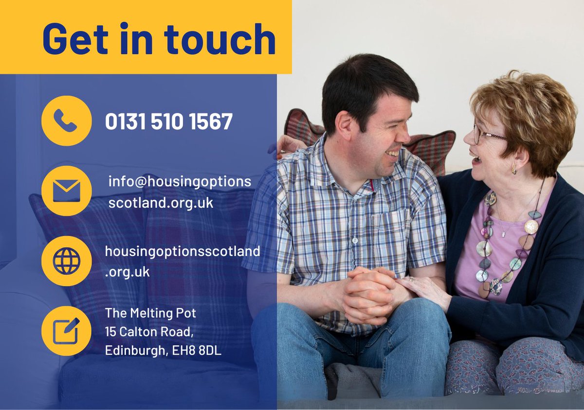 🏘️ Here at Housing Options Scotland, we help older adults, disabled people and members of the Armed Forces Community make decisions about their housing future. If you, or someone you know, needs our help, get in touch with our friendly team here ➡️ ow.ly/JvEV50QHKHy