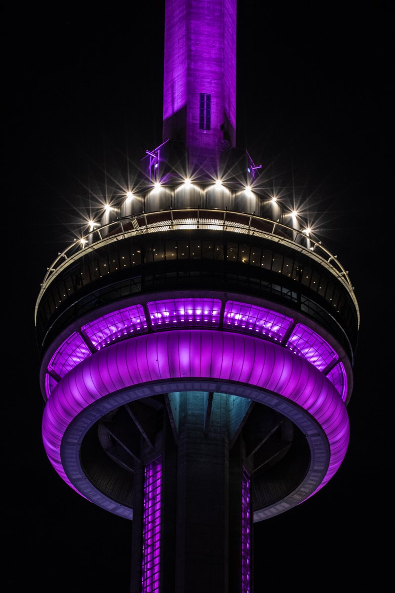 Tonight the #CNTower will be lit purple for Adenomyosis Awareness Month / Ce soir, la #TourCN sera illuminée en violet pour le Mois de sensibilisation à l'adénomyose