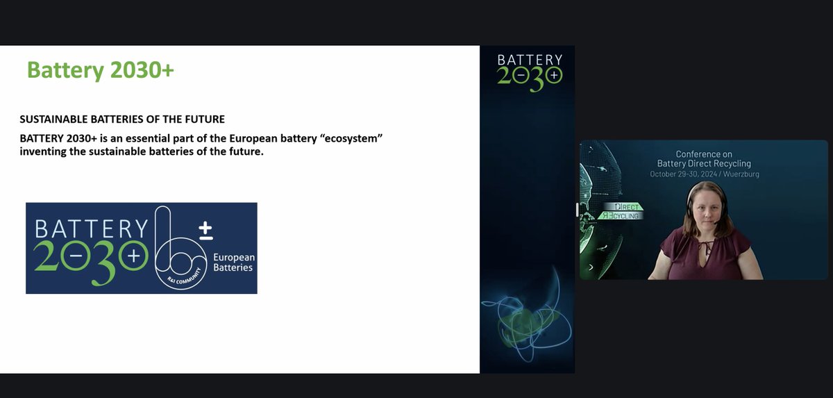 🤩Taking place right now, Battery 2030+ Excellence seminar 'Perspectives in battery recycling' 🔋📷 With Guinevere Giffin @Fraunhofer_ISC Emma Kendrick @EnergyMatBham Martina Petrikova @chalmersuniv and Andreas Flegler @Fraunhofer_ISC battery2030.eu/news/happening…