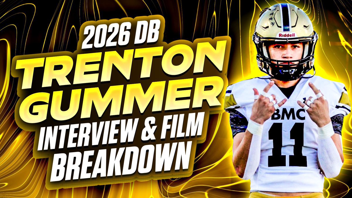 🚨🚨NEW VIDEO🚨🚨 Interview & film breakdown with 2026 DB Trenton Gummer Link ➡️ youtu.be/bxTcNzWn3LM?si… We watched his film together & talked about his sophomore season, balancing being a multi-sport athlete, his Penn State visit & relationship with the staff, starting as a…