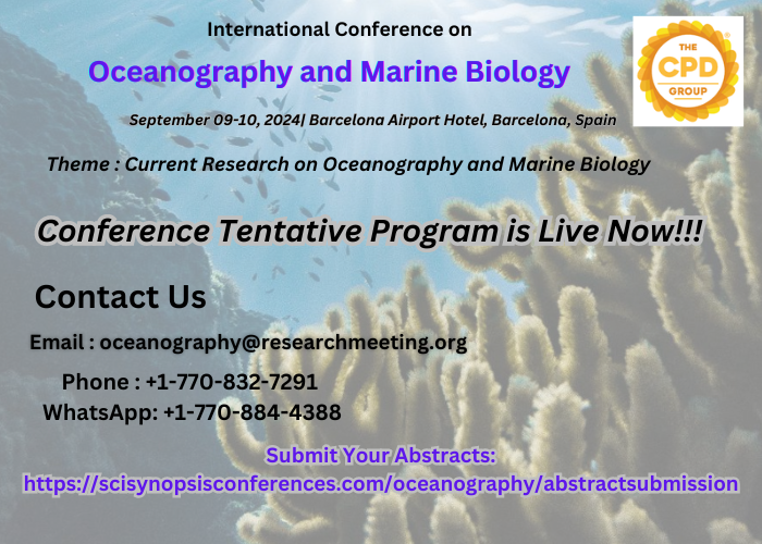 Conference Tentative Program is Live Now!!!
Go through scisynopsisconferences.com/oceanography/p… 
#oceanography #marinebiology #deepsea #sea #oceanscience #climate #GlobalUprising #marine #offshore #Coastalengineering