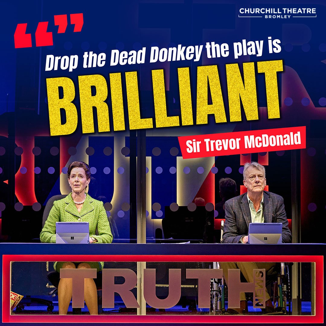 📰Read all about it! Drop the Dead Donkey opens today at the Churchill Theatre 📰 📅 Tue 30 - Sat 4 May 🎟️ eu1.hubs.ly/H08R7PB0