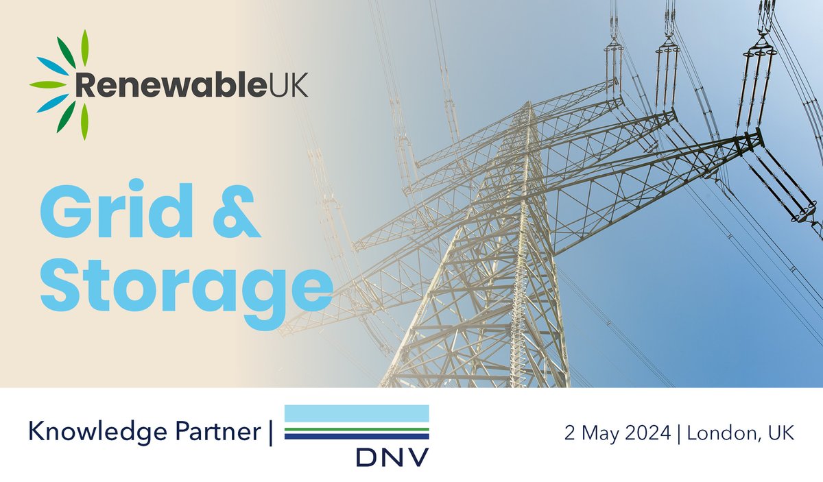 How can we strengthen and expand the grid to connect all the new power sources and carry the additional power loads? DNV is proud to be the Knowledge Partner of <a href="/RenewableUK/">RenewableUK</a> #RUKGS24 and share insights to advance the industry events.renewableuk.com/grid24-overview #Grid #EnergyStorage