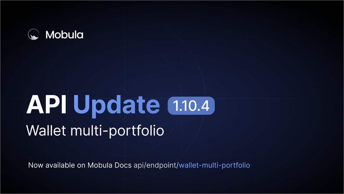 Mobulaio's tweet image. ✨ Introducing a new API endpoint "wallet/multi-portfolio" to get multiple wallets in a single response. 

Users can now get the combined data for several wallets at once, streamlining the process and making it more efficient.

👉 Try it out: docs.mobula.io/api-reference/…
