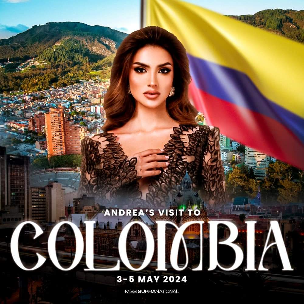Se confirma la visita de @andreaguilerapa a nuestro país del 3 al 5 de mayo, siendo nuestro país, el número 19 en su agenda 😱👑✨️ Y si mal no estoy, será la primera vez que una Miss Supranacional, visite al país. #MissSupranational #AndreaAguilera #Ecuador #Colombia