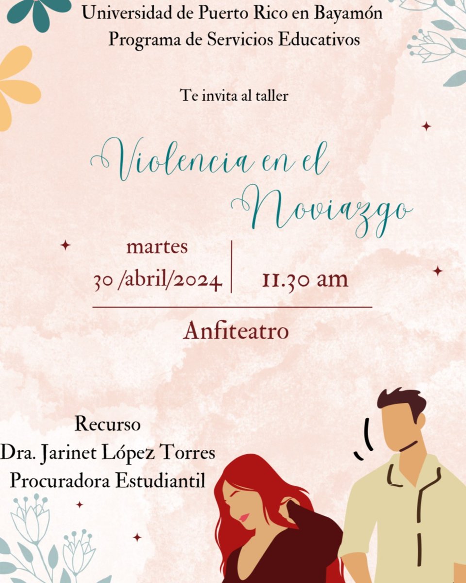 ¡Hoy es el día! 🌟 A las 11:30 am en el Anfiteatro del edificio 600, te esperamos en el taller 'Violencia en el Noviazgo'. Acompáñanos y conoce valiosos recursos con la Dra. Jarinet López Torres, procuradora estudiantil.
#uprb #siguelaseñalvaquera #fuerzavaqueraenacción