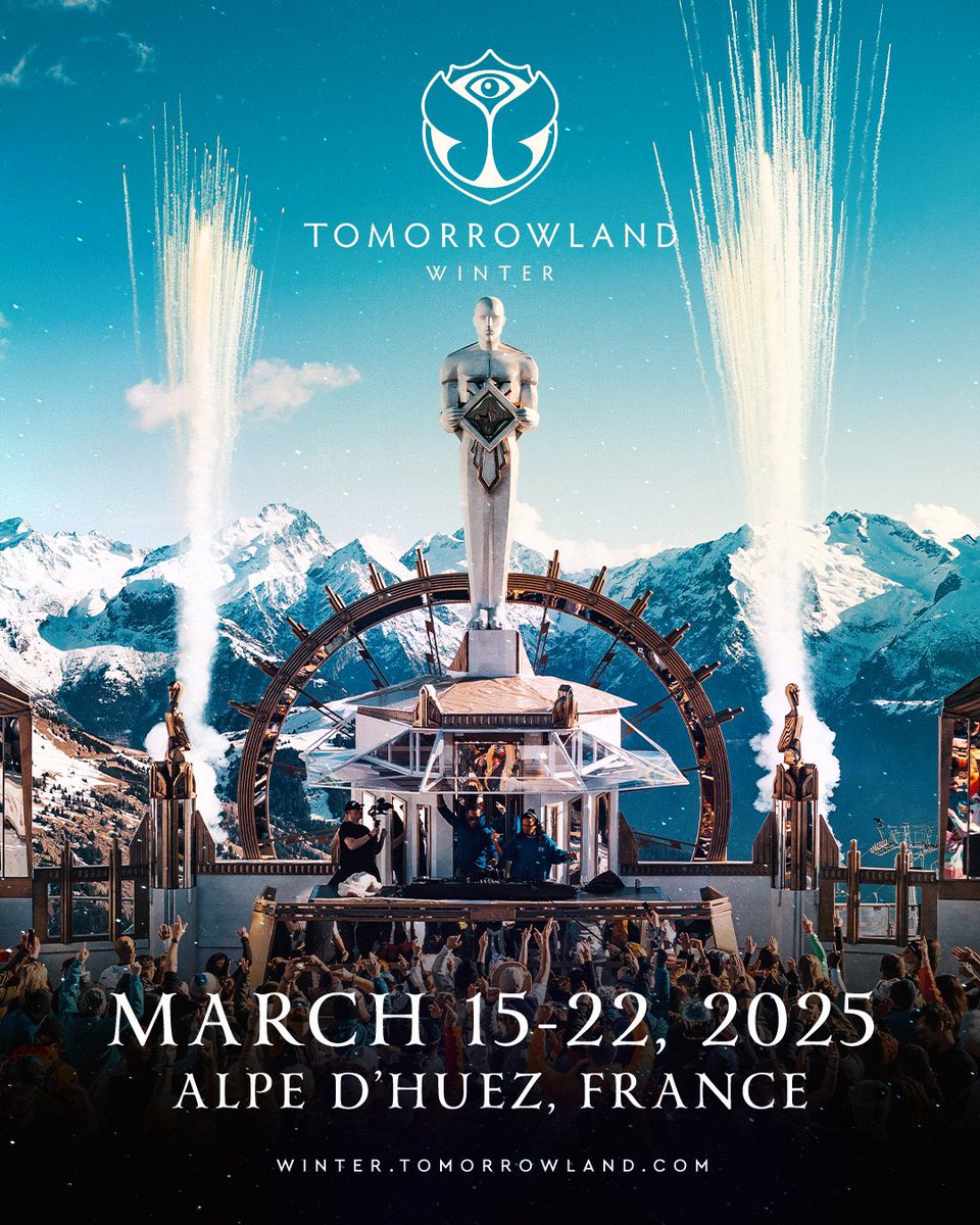 Tomorrowland Winter regresa a Alpe d'Huez para una nueva y mágica aventura del 15 al 22 de marzo de 2025. Más información próximamente, las ventas comenzarán en septiembre de 2024. Vaya a my.tomorrowland.com , suscríbase y manténgase actualizado con últimas noticias.