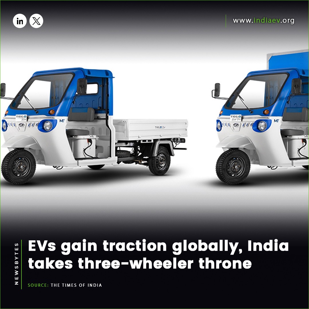 EVs gain traction globally, India takes three-wheeler throne

#ThreeWheelers #GlobalMobility #EVMarket #Sustainable #EVAdoption #GreenIndia #RenewableFuture #ElectricVehicle #FutureOfMobility #GoGreen #GreenTech ##IndiaEVShow #EntrepreneurIndia