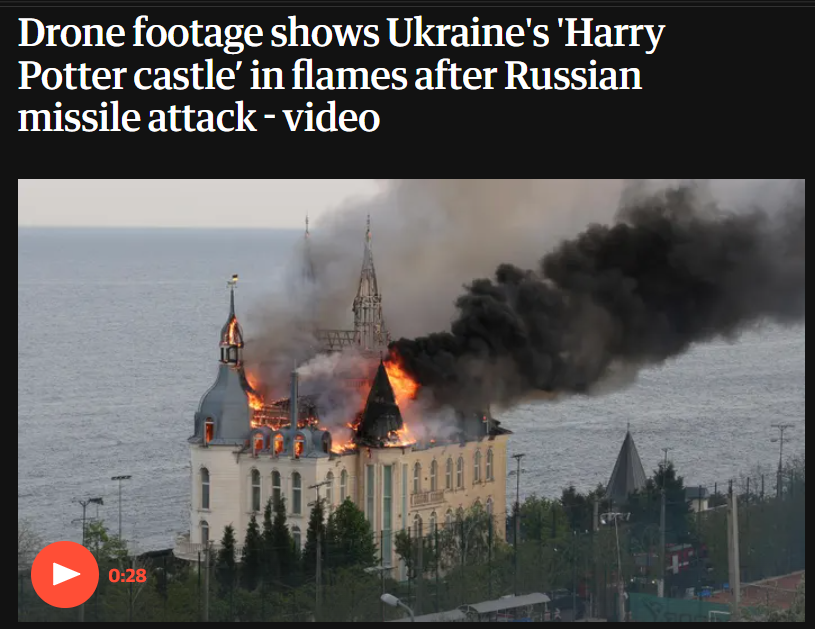 Here's what we're reading today: An attack on Odesa last night killed five and injured over 30. Russian troops set on fire the Palace of Students at the National University Odesa Law Academy, nicknamed 'Harry Potter's Castle' due to its unique shape. They used an Iskander