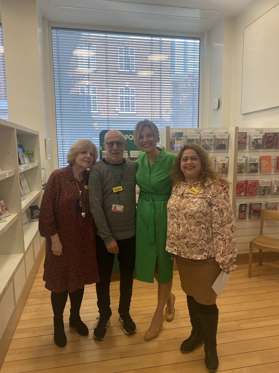 Delighted HM The King chose to visit the Macmillan Centre at <a href="/uclh/">UCLH</a> for his first public engagement since sharing news of his own cancer diagnosis. Here with some of the <a href="/macmillancancer/">Macmillan Cancer Support</a> team in the Info &amp; Support centre