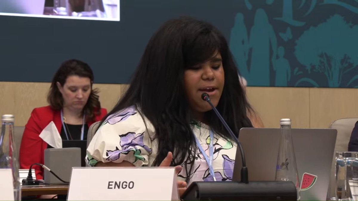 “We urge the Board to ensure that the most affected communities, those in the most vulnerable situations are not merely participants but leaders in this process at all levels. They have lived experience on how to address and repair climate-related harm.” @isa_bori for ENGO.
