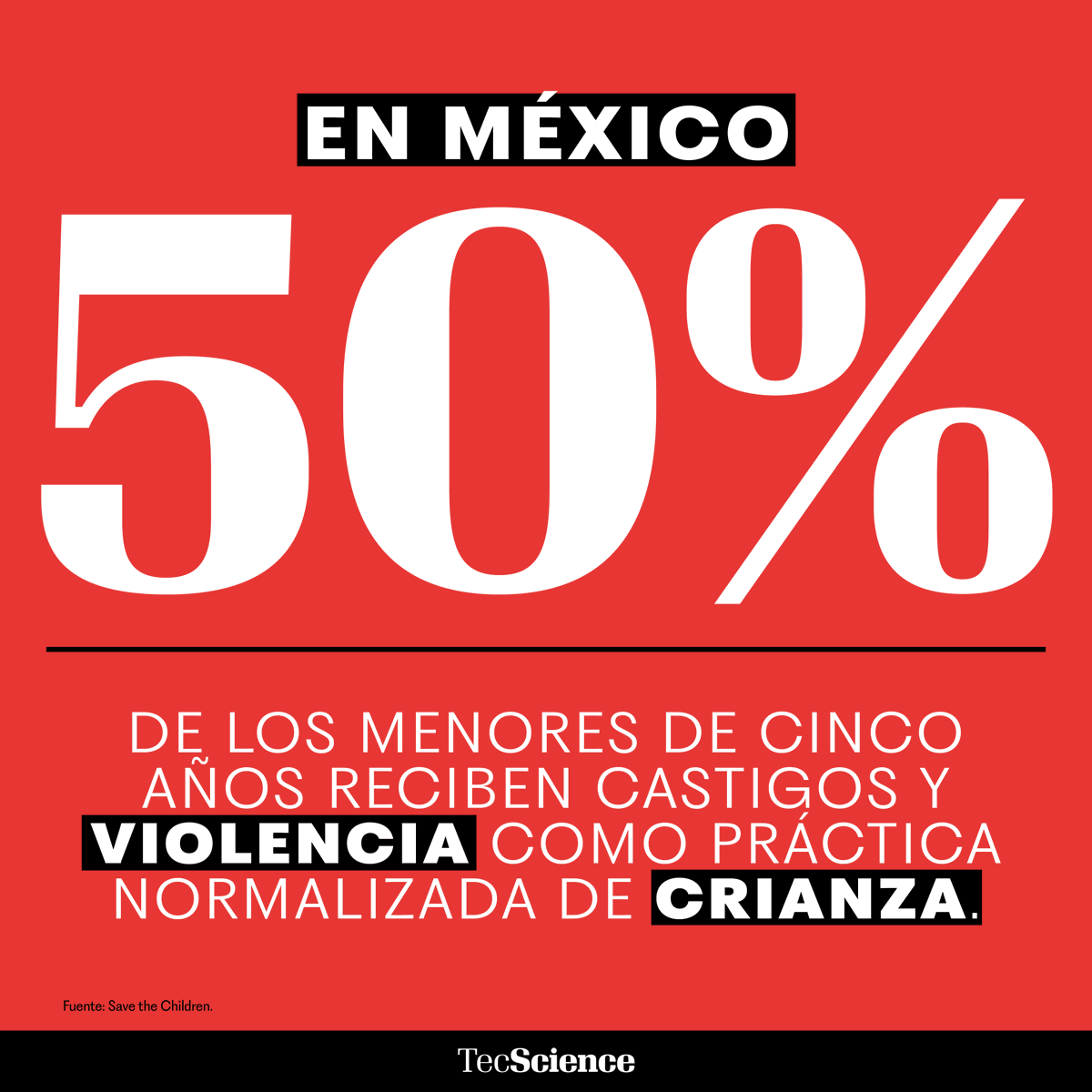 En México, 50% de los menores de cinco años reciben castigos y violencia como práctica normalizada de crianza. ¿Por qué es importante un Centro de la Primera Infancia? bit.ly/3Ro1Snm