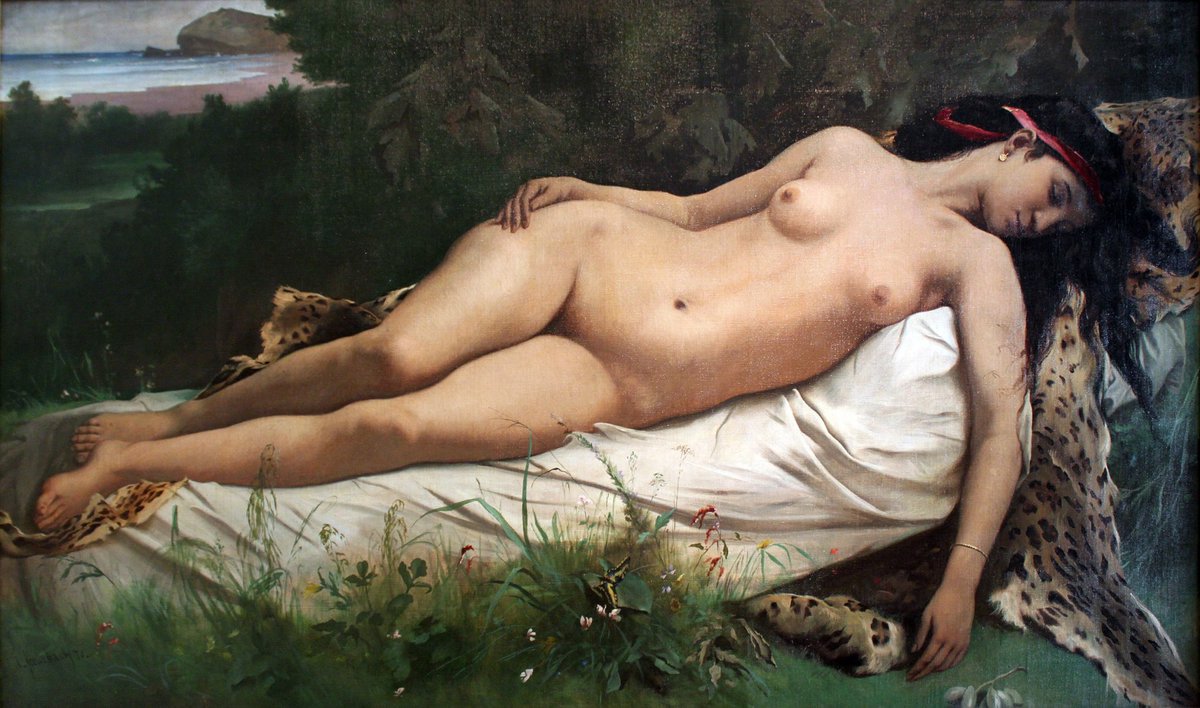 Ruhende Nymphe by Anselm Feuerbach (1870)