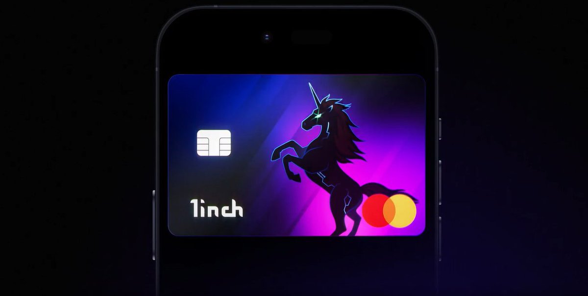 🚨 1inch (#1INCH), Mastercard destekli kripto kartını başlattı.