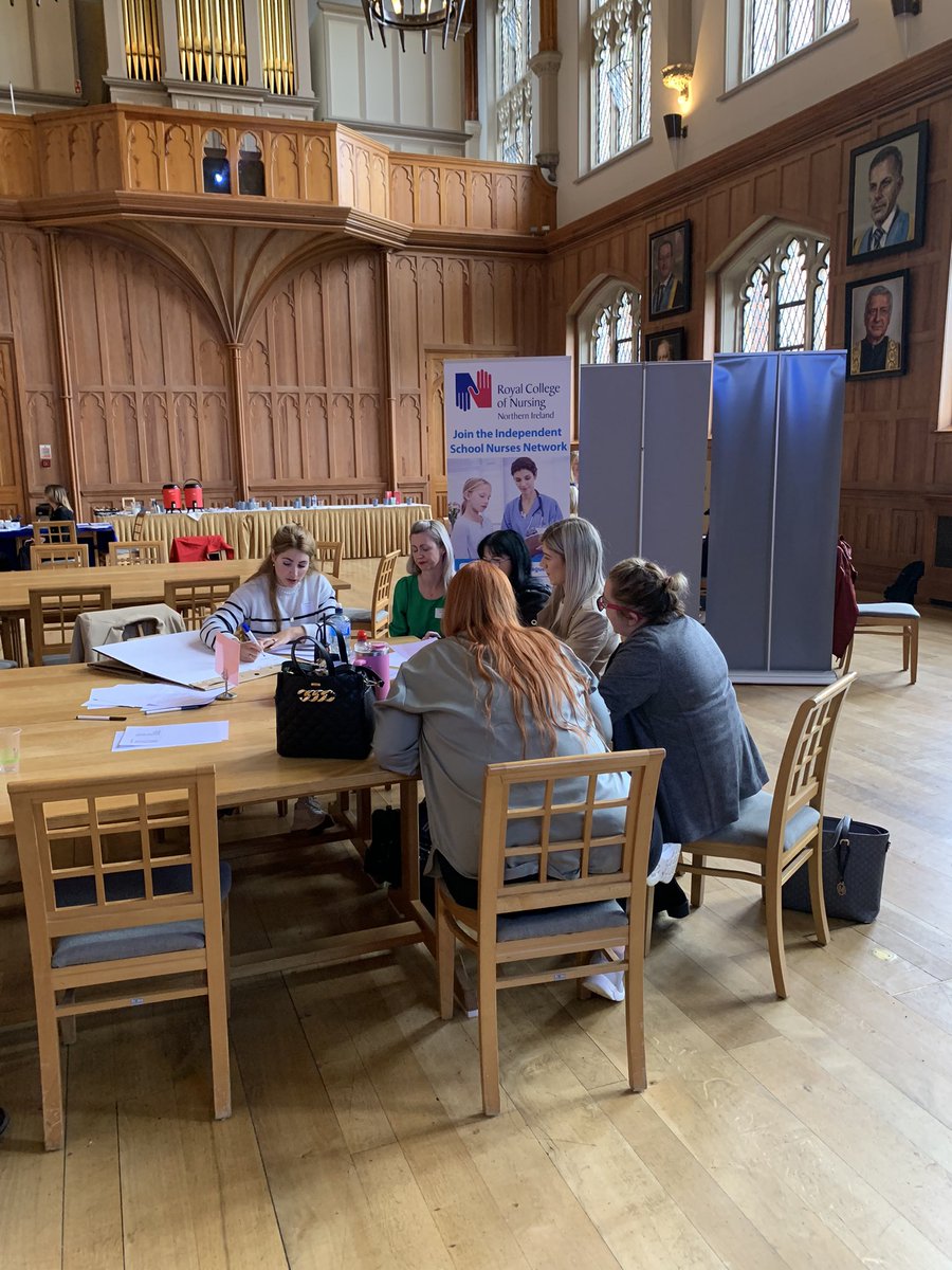 @RCN_NI great work happening at the 1st Independent sector leadership challenge. Learning about management of different scenarios including cyber attack. Thanks to all RCN staff and stakeholder judges. Learning in action. Thanks to @QUBSONM for allowing us to use the Great Hall