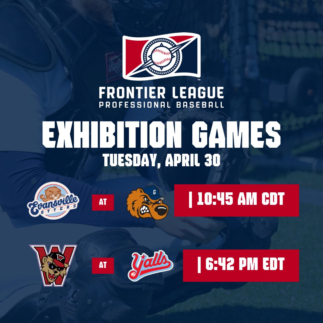 Swinging into action as we kick off this pre-season with our first exhibition games! ⚾ #FrontierLeague #PreSeasonAction