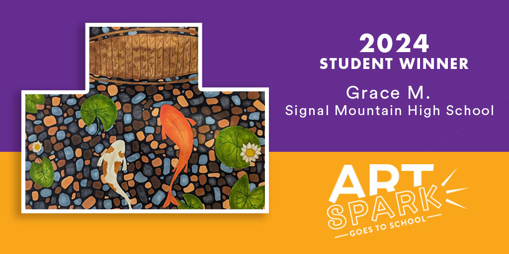 🎊 Grace from Signal Mountain High School created this outstanding artwork for the #EPB #ArtSpark Goes to School contest! 🎉 Grace’s artwork, along with other student winners’, will soon be showcased on local utility boxes. 🎨 Explore more #StudentArt ➡️ epb.com/artspark