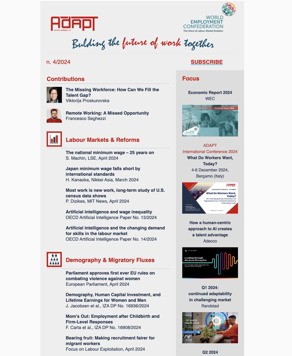 'The Missing Workforce: How Can We Fill the Talent Gap?' englishbulletin.adapt.it/the-missing-wo… Viktorija Proskurovska via #ADAPTInternational bulletin w/@WECglobal 
Full Issue 4/2024 us3.campaign-archive.com/?u=477f592c29b…